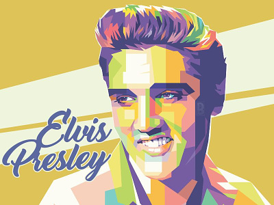 WPAP Elvis Presley 60s elvis presley illustration legend musician old pop art portrait retro rock n roll swing vintage
