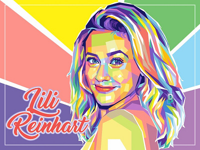 Lili Reinhart colorful cw pop art portrait riverdale tv series tv shows wpap