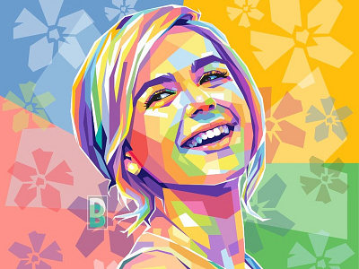 Kiernan Shipka colorful illustration netflix pop art portrait tv series wpap