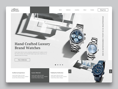 Luxury Watches concept design hero page responsive design responsive web ui ux web