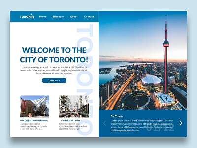 Toronto concept design hero page responsive design responsive web toronto ui ux web