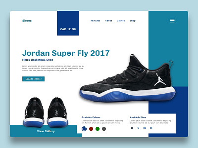 Shoes concept design duality flat grid layout hero page jordan nike product responsive design responsive web shoes sneakers ui ux web web design website