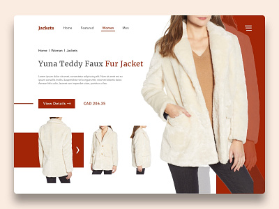 Jacket apparel coat concept design flat flat design hero page jacket responsive design responsive web ui ux web web design website winter