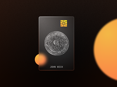 John Wick's Glass Debit/Credit Card