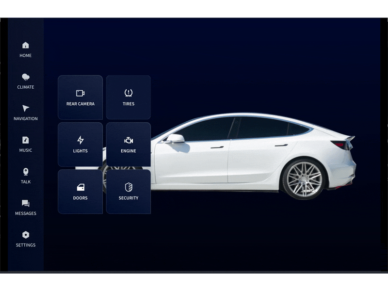 Tesla Car Inspection Dashboard - ProtoPie Playoffs car dashboard design interaction design ipad pieday playoff protopie tablet tesla