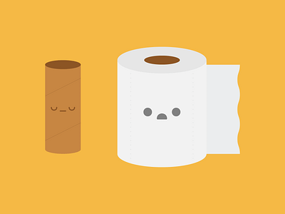 Toilet Paper Woes australia cute flat illustration kawaii toilet toilet paper
