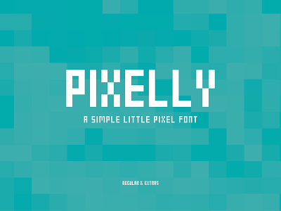 Pixelly Font bitmap extras font pixel pixel art regular retro simple typeface typography