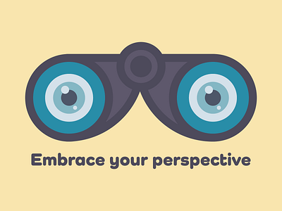 Embrace your perspective aspergers binoculars illustration mental health perspective prompt schizophrenia vector view weekly warm up