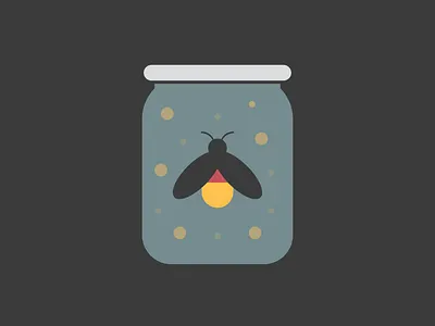 Firefly Glow bug firefly flat glow illustration insect light minimal simple vector