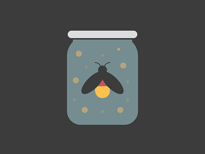 Firefly Glow bug firefly flat glow illustration insect light minimal simple vector