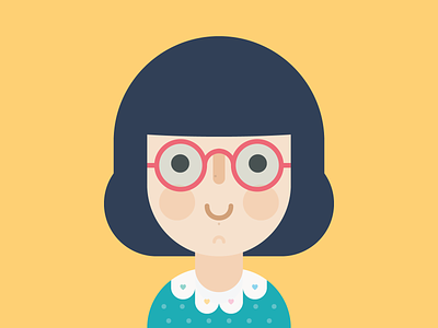 Avatar Update (Maybe) avatar cute emoji emote female flat girl glasses illustration kawaii prompt vector weekly warmup