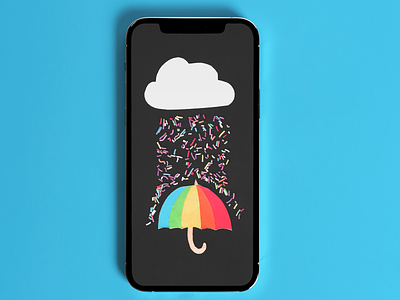 Raining Sprinkles cloud cute iphone prompt rain scanography sprinkles wallpaper weeklywarmup