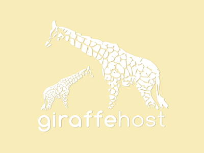 Giraffe Host Logo giraffe logo simple white