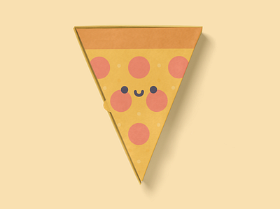 Cute Kawaii Minimal Pizza Box Design cute flat food kawaii minimal packaging pizza prompt simple weeklywarmup