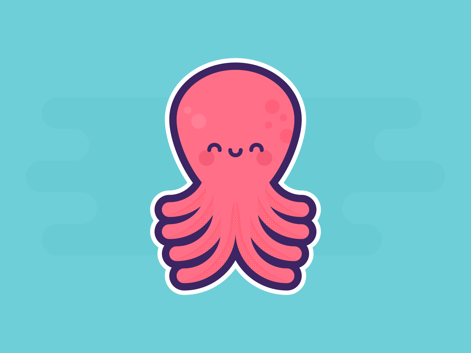 Cute Kawaii Pink Octopus by Kassy on Dribbble