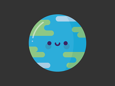 Cute Earth cute digital earth earthday flat illustration kawaii vector weeklywarmup