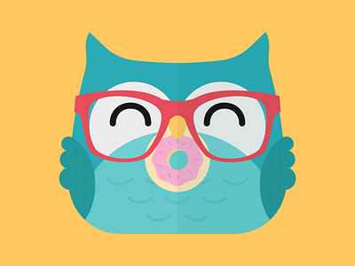 Owl have a donut please! cute donut kawaii owl sprinkles
