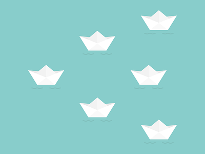 Paper Boats illustration origami paper boats vector water