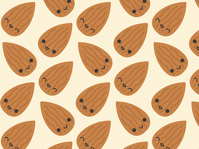 Cute Almonds almonds cute flat happy kawaii smile