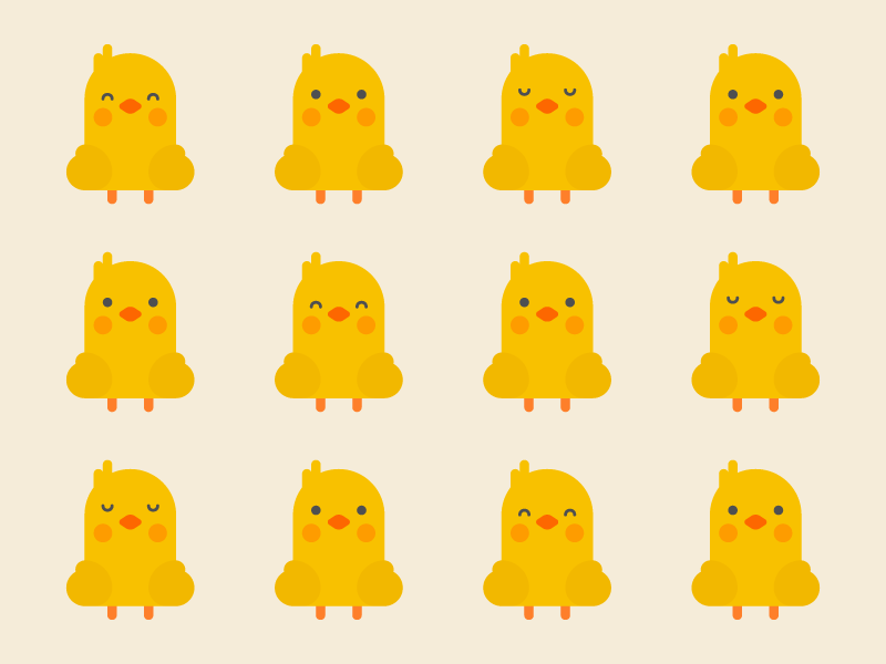 Cute Kawaii Chicks by Kassy on Dribbble