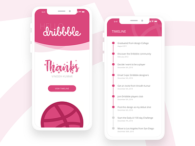 Hello Dribbble! My debut shot, let's go! app debut design hello mobile mobile app desin new thanks ui kit uidesign ux welcome
