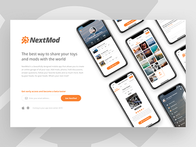 Mossubi Daily UI #003 - NextMod 003 iphone x landing page landing page ui lead capture mobile app mobile app design nextmod sign up form sketch startup ui daily 003 ui design ux design