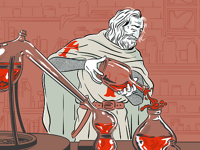 Templar Alchemy alchemy editorial illustration occult templar