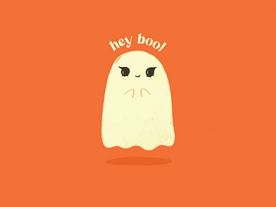 hey boo! calligraphy design fall ghost graphic graphic design halloween illustration lettering type typography ui