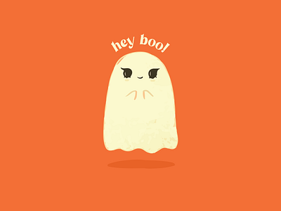 hey boo! calligraphy design fall ghost graphic graphic design halloween illustration lettering type typography ui