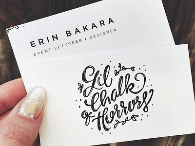 new business cards for myself designer event hand lettering letterer lettering type typography