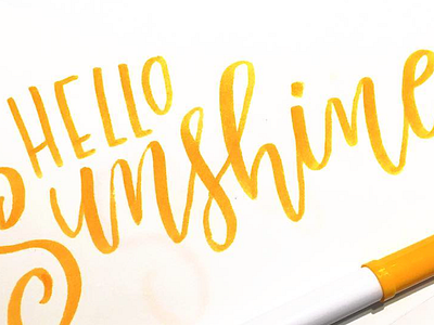 hello sunshine designer event hand lettering letterer lettering type typography wedding