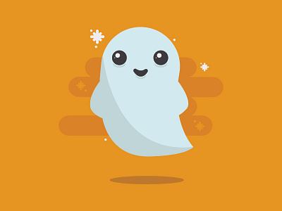 Lil Ghost art design ghost graphic design halloween illustration illustrator orange spooky vector