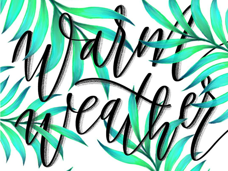 all i want is... procreate ipad tropical vacation warm weather art hand type illustration letterer graphic graphic design hand lettering calligraphy design type lettering typography
