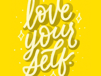 love ya self art calligraphy design designer graphic graphic design hand lettering hand type illustration ipad letterer lettering procreate self love type typography