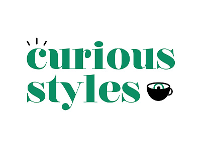 curious styles logo brand brand identity branding coffee coffee service coffee shop curious design designer graphic design illustrator logo logo design logo mark