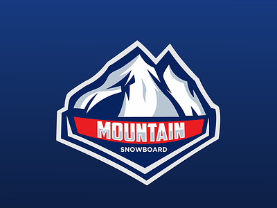 Mountain Snowboard Logo Esport design logo logo branding logo design logo sport mountain snowboarding sport