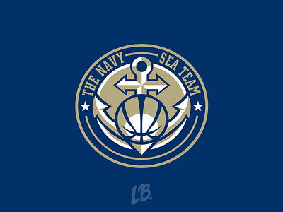 [ Unused ] The Navy Sea Team Logo anchor basketball champion design gaming illustration logo logo branding logo design logo esport logo sport navy blue sports