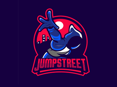 Jump Street Logo For Sale adventure design esport gaming illustration jumper jumping logo logo design logo esport logo mascot logo sport mascot street
