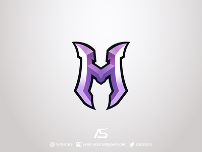 M Lettermark Logo For Sale design esport gaming illustration lettermark logo logo branding logo design logo esport logo sport