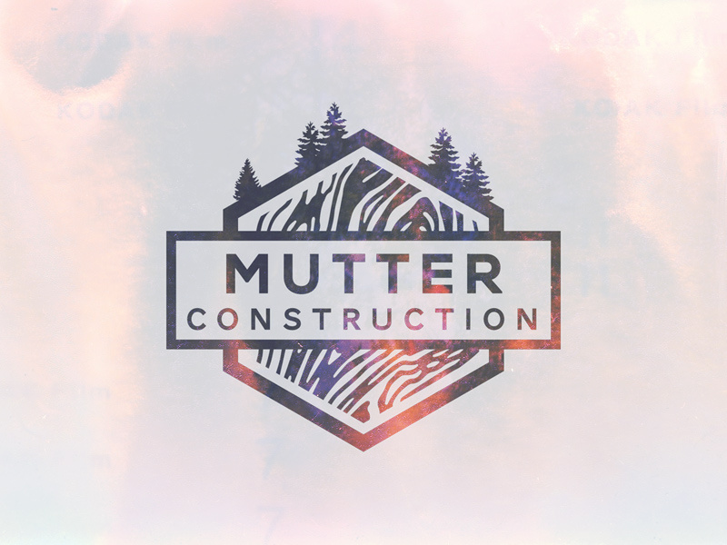 Mutter Construction debut invite drafted thank-you construction logo wood texture light-leak novecento geometric outdoor