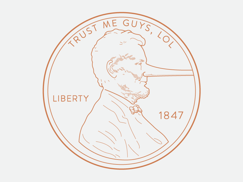 Dishonest Abe by Ian Williams on Dribbble