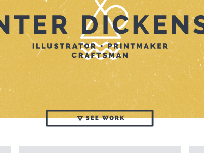 Hunter Dickenson Portfolio Site design geometric line overlay portfolio responsive sans serif screen print shape vintage web