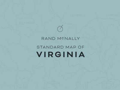Virginia clean map overlay standard topography typography va virginia