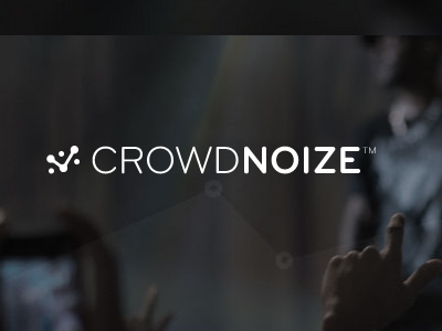 Crowdnoize Logomark analytics analyze audience crowd logo music statistics web app word mark