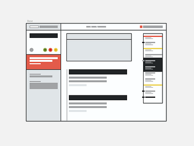 Wireframe for a thing app project timeline ui ux web wireframe