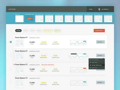 Form List app editor forms list roboto sort template web