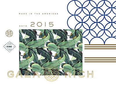 Brand II art deco brand gold leaf logo martinique textile