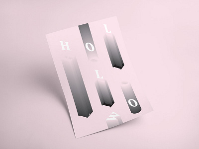 H O L L O W abyss gradient poster shadow