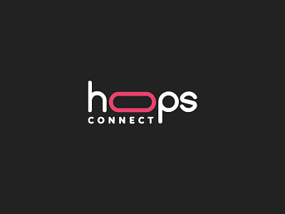 Hoops Connect Logo Design app branding design digital flat graphic design icon logo mobile mobile app typography vector