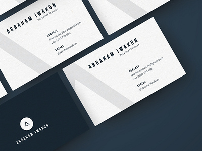 Business Cards for Abraham Iwakun. branding business card design graphic design logo